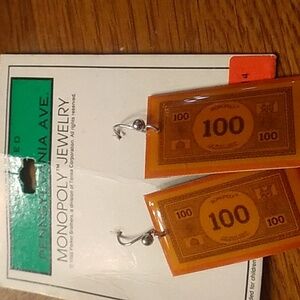 Vintage Monopoly Money Earrings